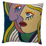 Zaida Picasso Multi Coloured Face Cushion 18